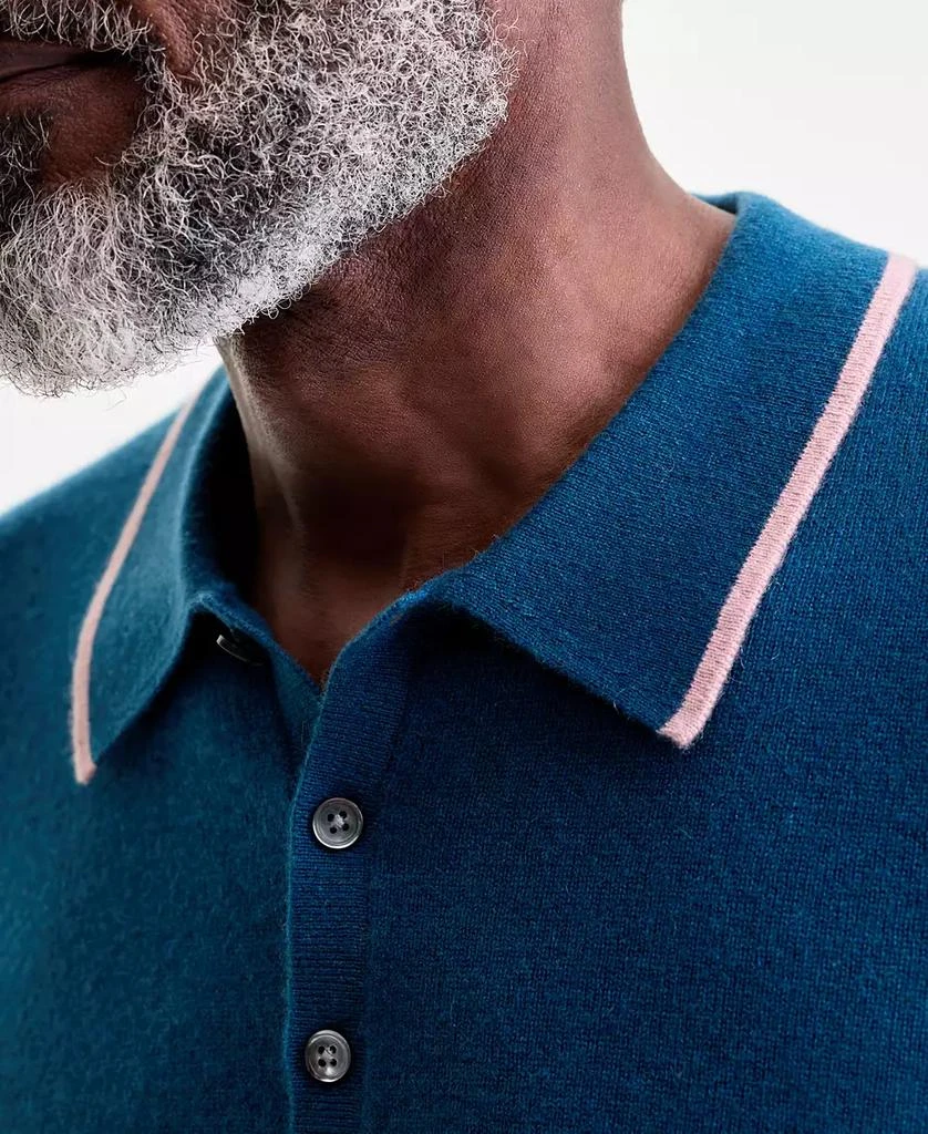 Club Room Men's Regular-Fit Tipped 100% Cashmere Sweater Polo Shirt, Macy's Exclusive 3