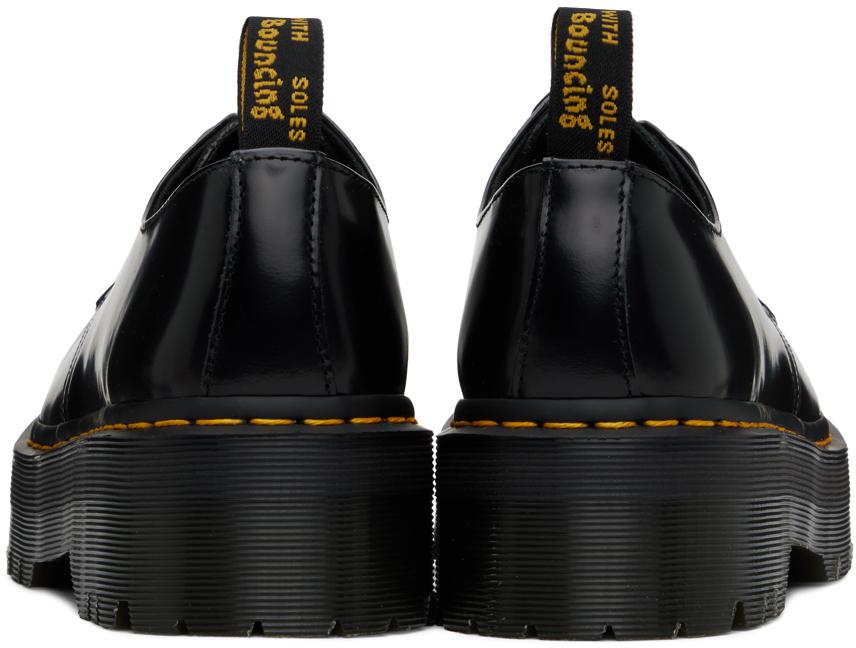 Dr. Martens Black Holly Leather Platform Derbys