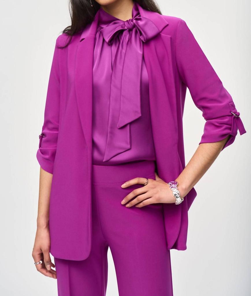 JOSEPH RIBKOFF Joseph Ribkoff - One-button 3/4 Sleeve Blazer