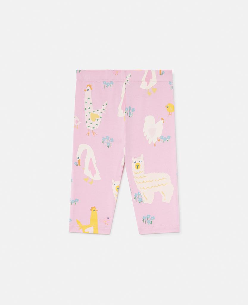 Stella McCartney Stella McCartney - Animal Pattern Leggings, Woman, Pink, Size: 18m