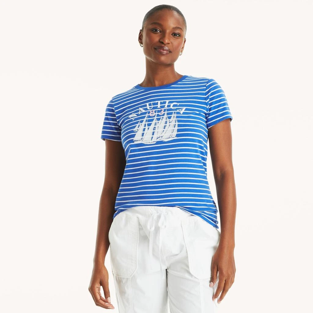 Nautica Womens Sailing Club Graphic T-Shirt 1