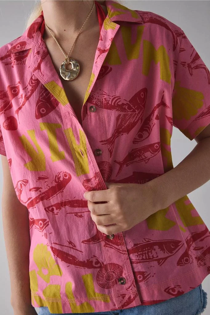 BDG BDG Asher Printed Souvenir Short Sleeve Button-Down Shirt 2
