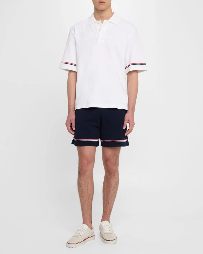 Thom Browne Men's Mid-Thigh Interlock Shorts 2