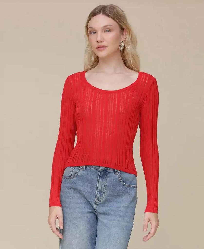 Avec Les Filles Women
s Scoop-Neck Pullover Sweater 4