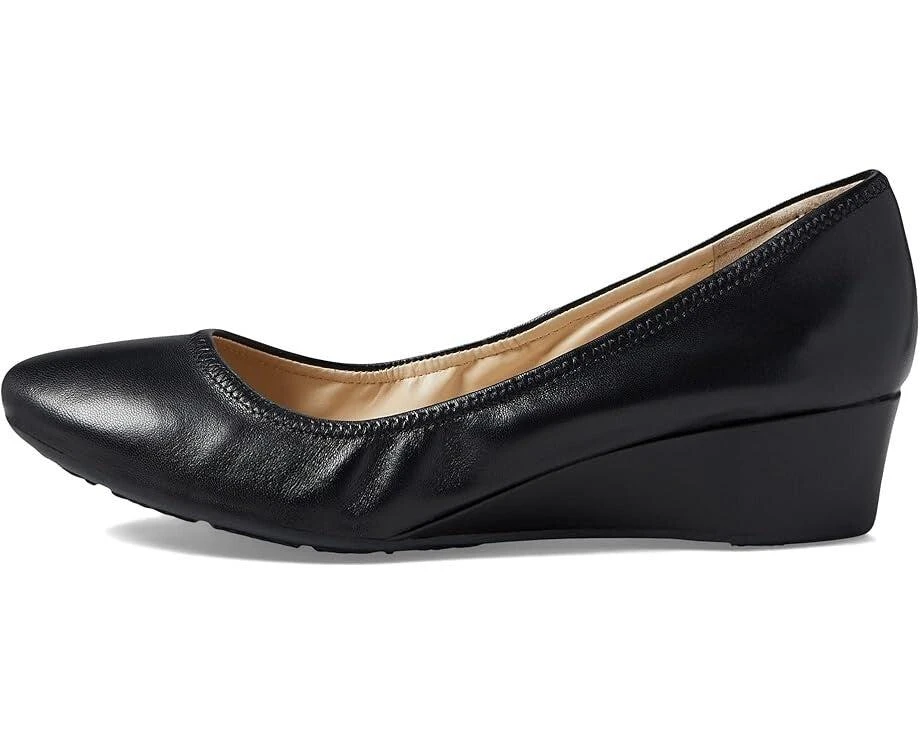 Cole Haan Sloane W28026 Pump Women's US 9.5 Black Leather Wedge Heel KHD2091 2