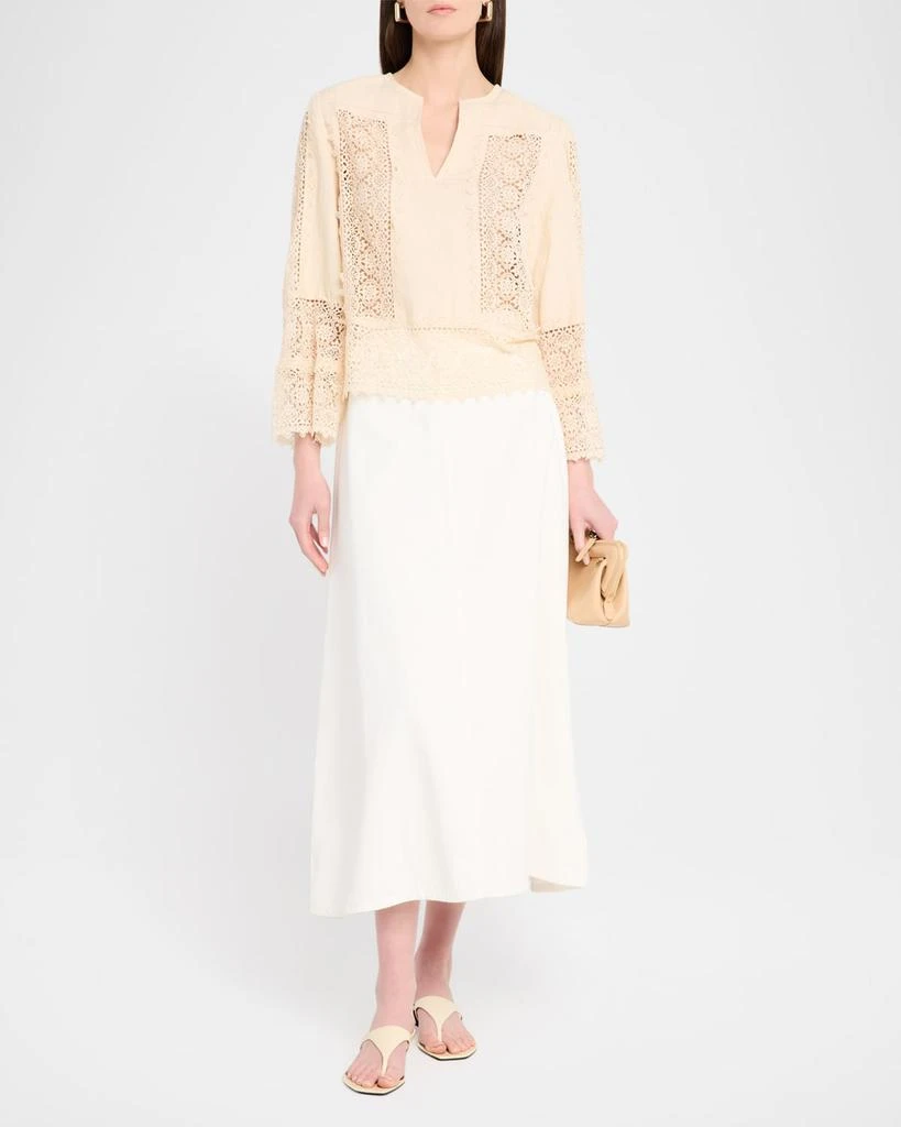 BY MALENE BIRGER Carlas A-Line Organic Cotton Twill Midi Skirt 2