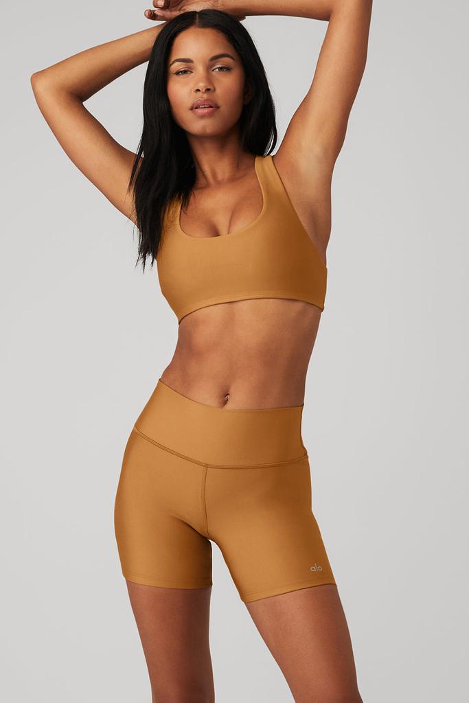Alo Yoga Airlift Advantage Racerback Bra - Toffee