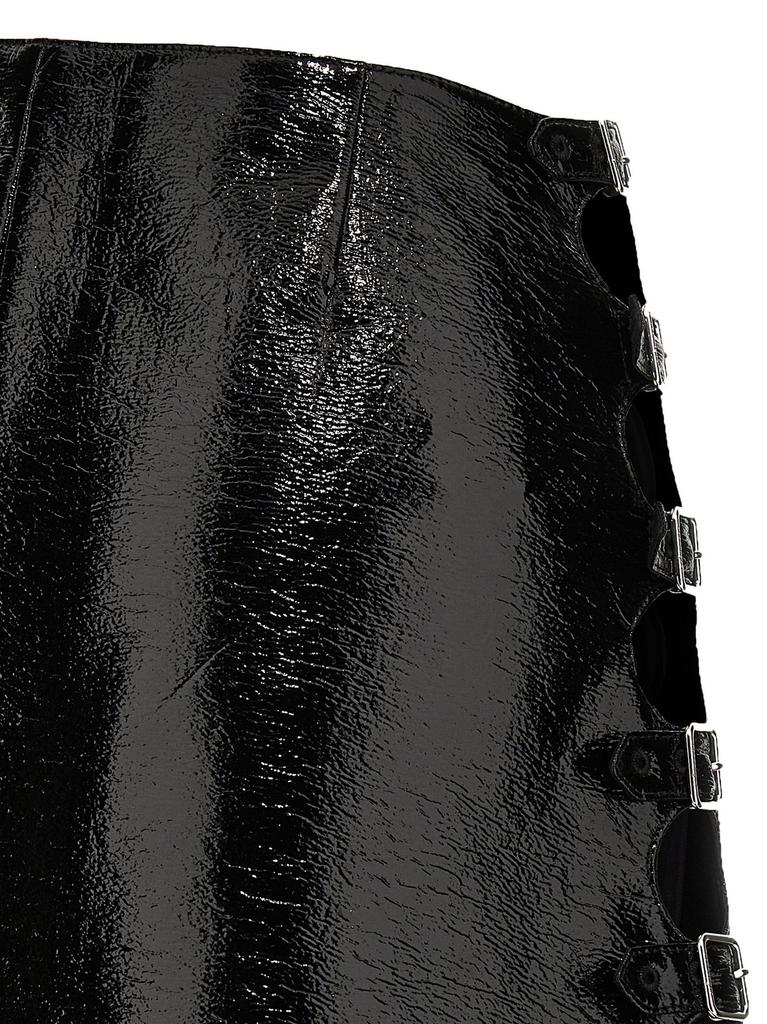 スカート COURREGES 'Mini Multi Sangle Vinyl' skirt Black Courreges Mini Multi Sangle Vinyl Skirts Black - Wanan Luxury