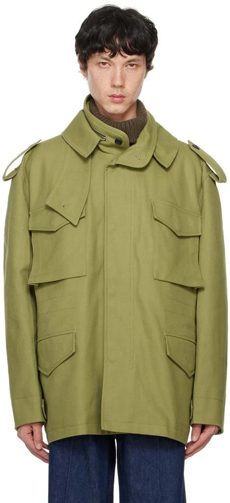 Recto Khaki French Vintage Military Canvas Jacket 1