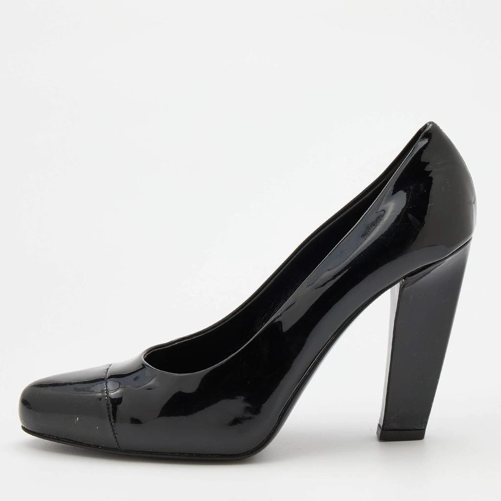Prada Prada Black Patent Leather Cap Toe Pumps Size 36.5 1