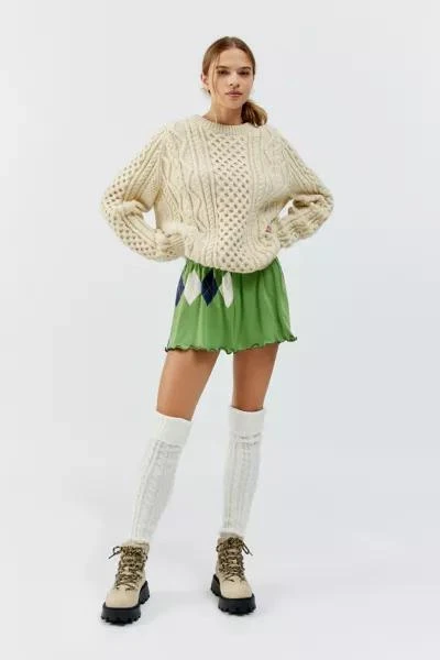 Urban Renewal Urban Renewal Remade Lettuce Edge Aryle Sweater Mini Skirt 3