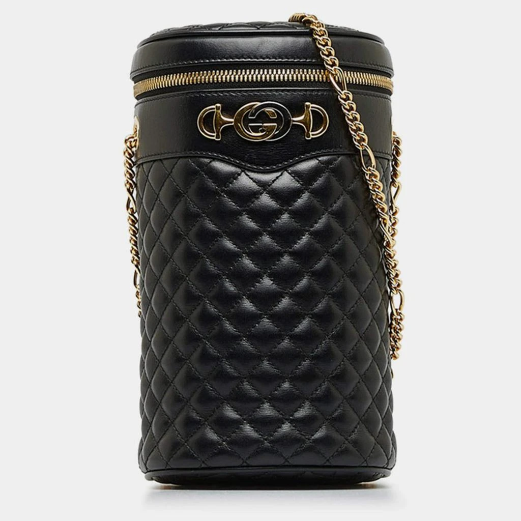 Gucci Gucci Black Leather Trapuntata Zumi Belt Bag 1
