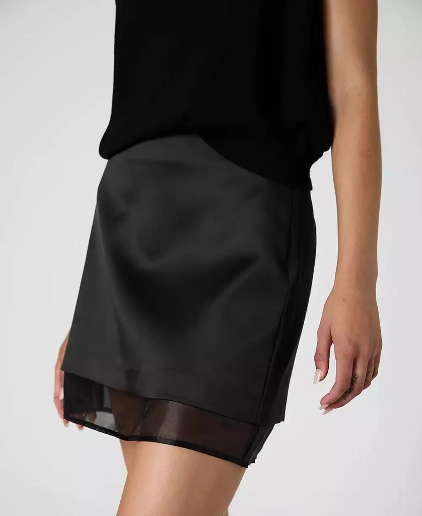 French Connection Women's Structured Satin Mini Skirt 5