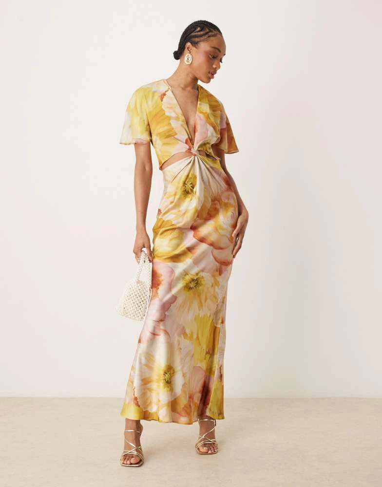 Shop ASOS DESIGN Tall satin knot detail cutout midi dress in golden yellow floral on Sale at BeyondStyle Get 11% Off ASOS DESIGN Tall satin knot detail cutout midi dress in Shop ASOS DESIGN Tall satin knot detail cutout midi dress in golden yellow floral on Sale at BeyondStyle Get 11% Off ASOS DESIGN Tall satin knot detail cutout midi dress in