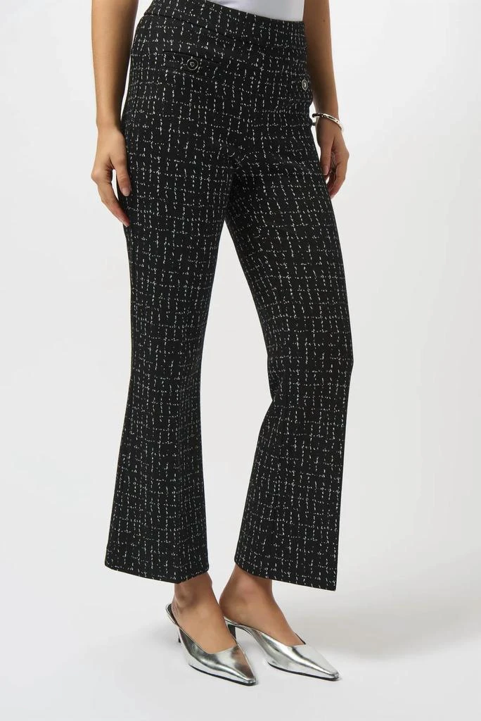JOSEPH RIBKOFF Joseph Ribkoff - Checkered Print Pull On Flared Pants 2