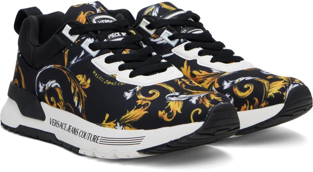 Versace Black & Gold Dynamic Sneakers 4