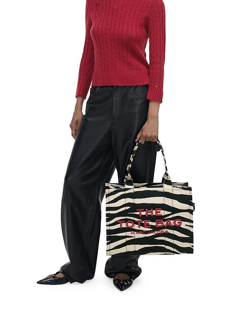 Marc Jacobs Zebra-Print Canvas Large Tote Bag 3