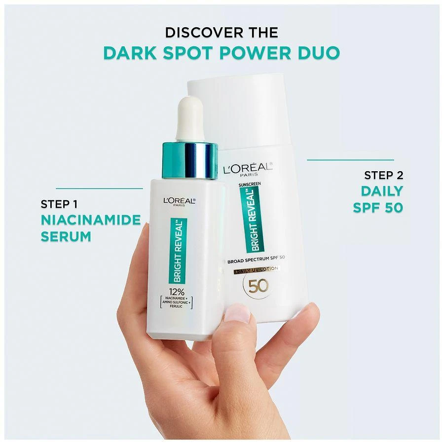 L
Oreal Paris Bright Reveal 12% Niacinamide + Amino Sulfonic + Ferulic Acid Dark Spot Serum 8