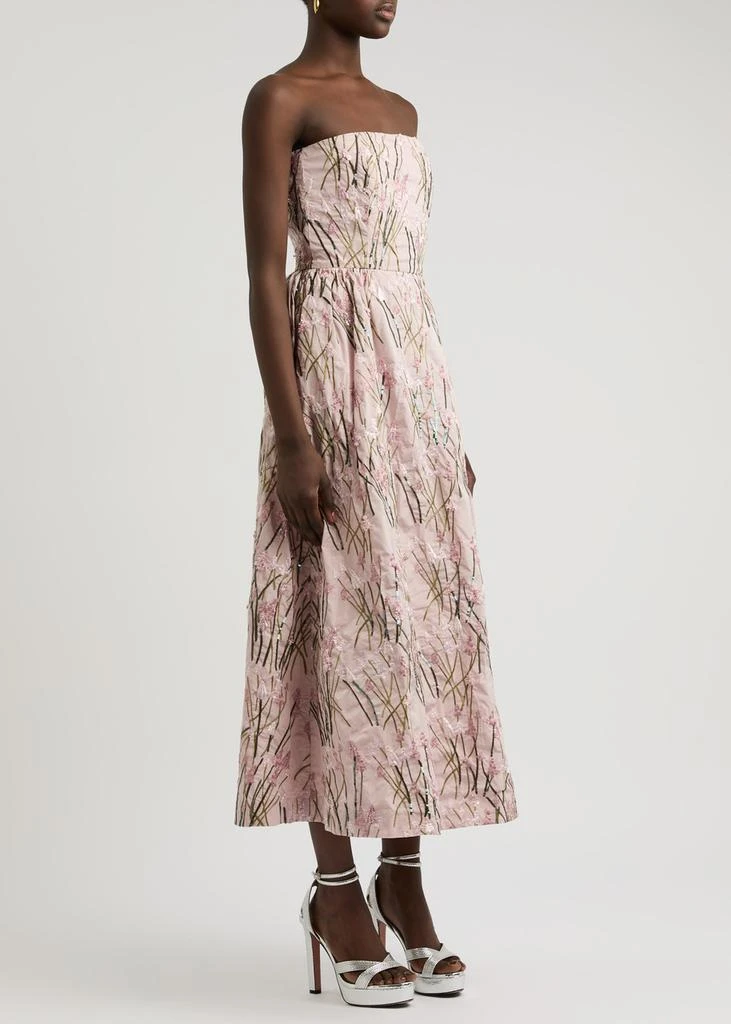 Bernadette Dette strapless floral-embroidered taffeta midi dress 2