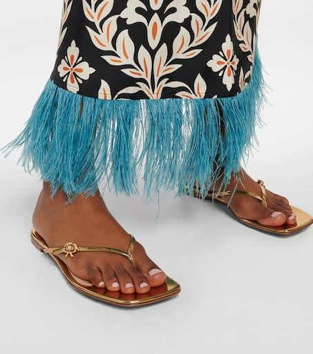 Gianvito Rossi Mirrored leather thong sandals 4