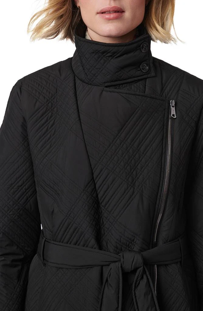 Bernardo Crisscross Quilted Belted Coat 4