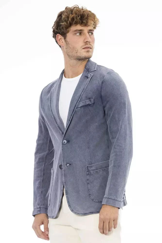 DISTRETTO12 Distretto12 Blue Cotton Mens Blazer 2