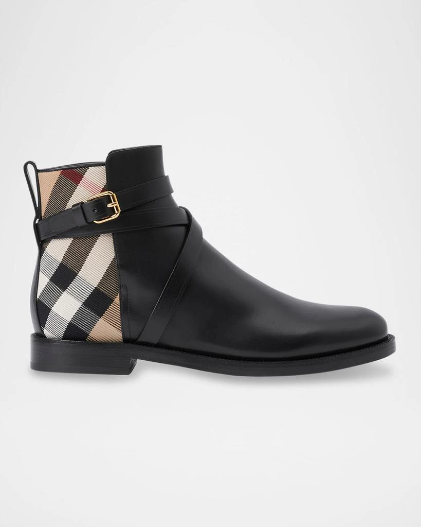 Shop Pryle Equestrian Check Ankle Booties on Sale at BeyondStyle