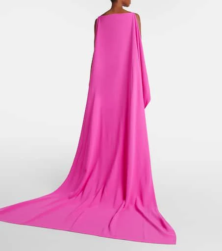 SOLACE LONDON Kaila caped crêpe gown 3