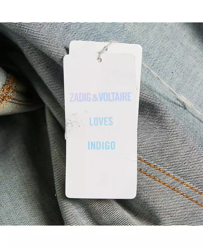 Pre-Owned Zadig 
Voltaire Women
s Blue Denim Button Front Base Brut Jacket 5