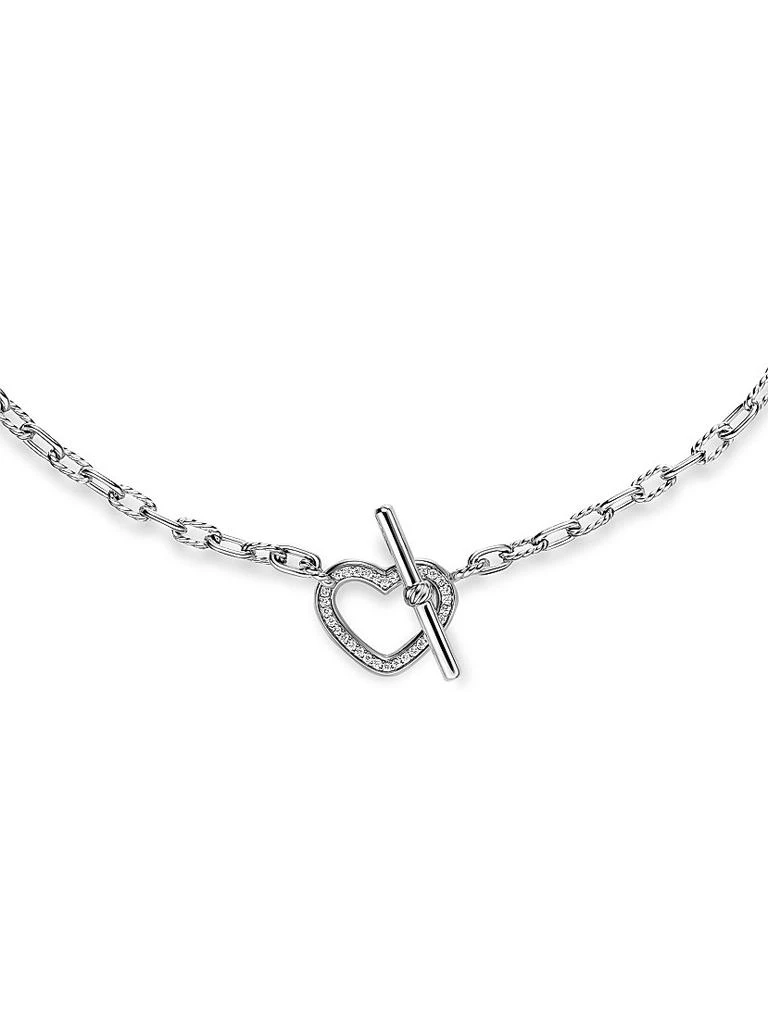 David Yurman DY Madison Heart Toggle Chain Necklace in Sterling Silver 3