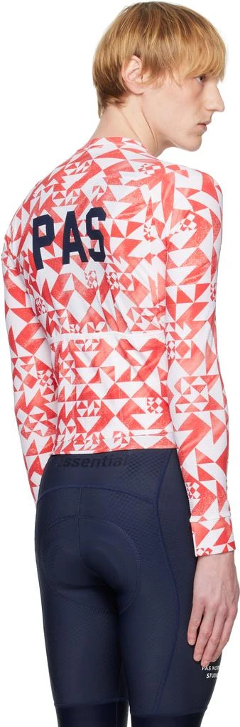 Pas Normal Studios Red & White 'PAS' Mechanism Pro Long Sleeve Jersey T-shirt 3