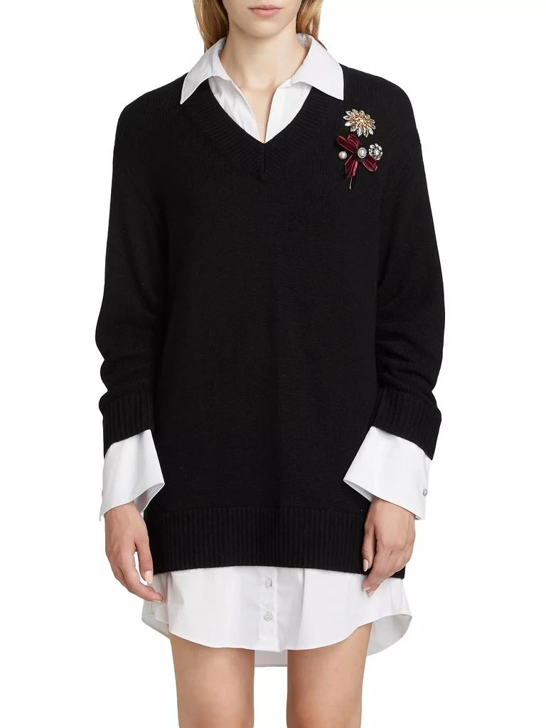 Cinq à Sept Santina Brooch Sweater Minidress 3
