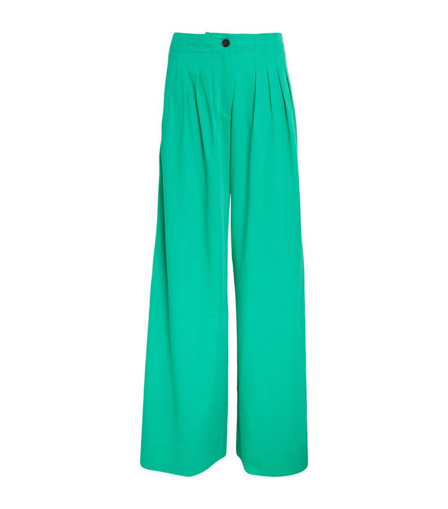 ME+EM Virgin Wool-Blend Wide-Leg Trousers