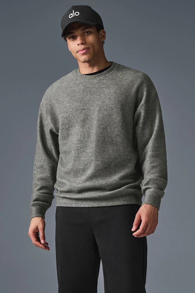 Alo Triumph Restore Crew Neck Sweatshirt - Grey Triblend - Hoodies 