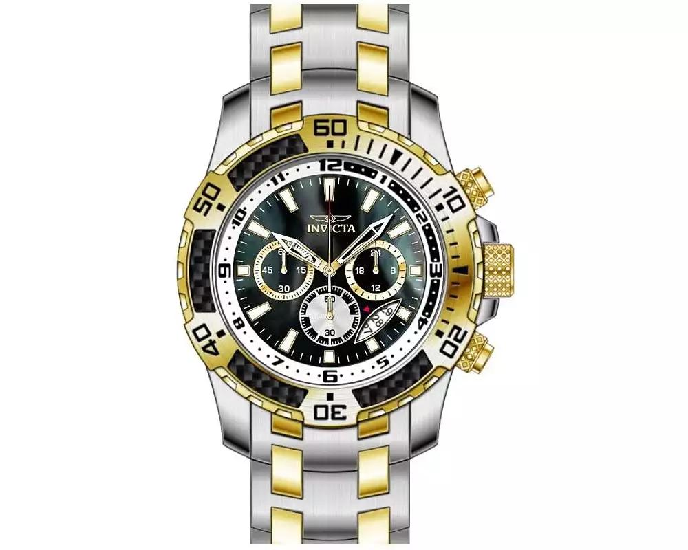 Invicta Men's 49852 Pro Diver Quartz VD53 Black Dial Watch