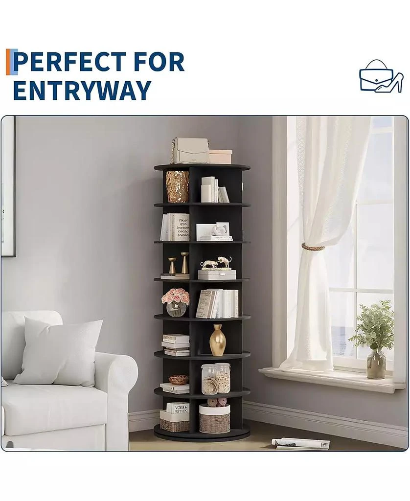 gaomon 7 Tier Rotating Shoe Rack Tower,360°Revolving Free Standing Spinning Organizer,Vertical Spinning Shoes Display,Rotate Shoes Closet Organization 6