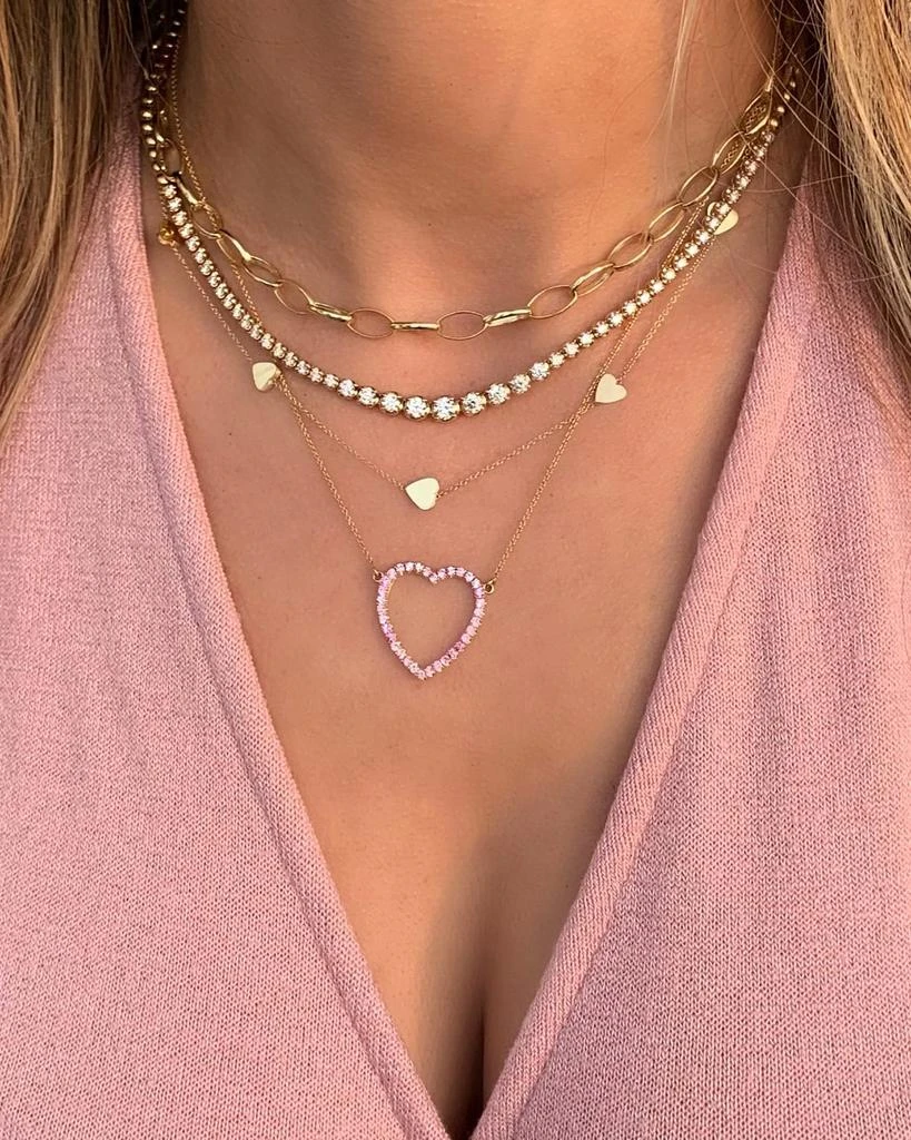 Jennifer Meyer 18k Yellow Gold Hearts by The Inch Necklace 3