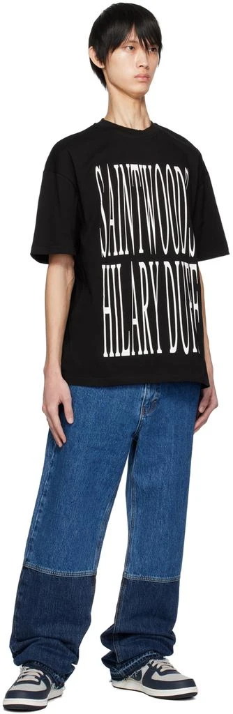 Saintwoods SSENSE Exclusive Black 'Hilary Duff' T-Shirt 4