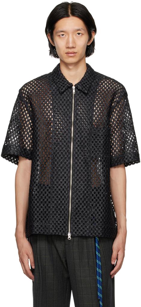 Song for the Mute Black Zip-Up Shirt