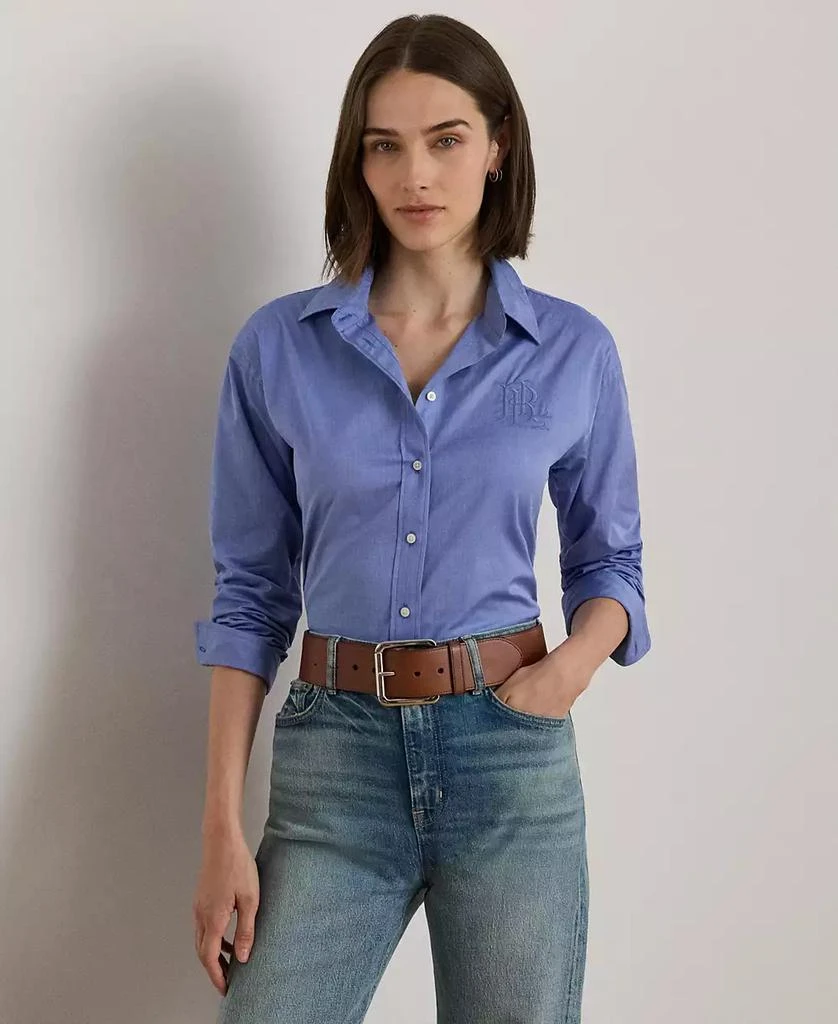 Ralph Lauren Women
s Long Sleeve Relaxed Fit Cotton  Shirt