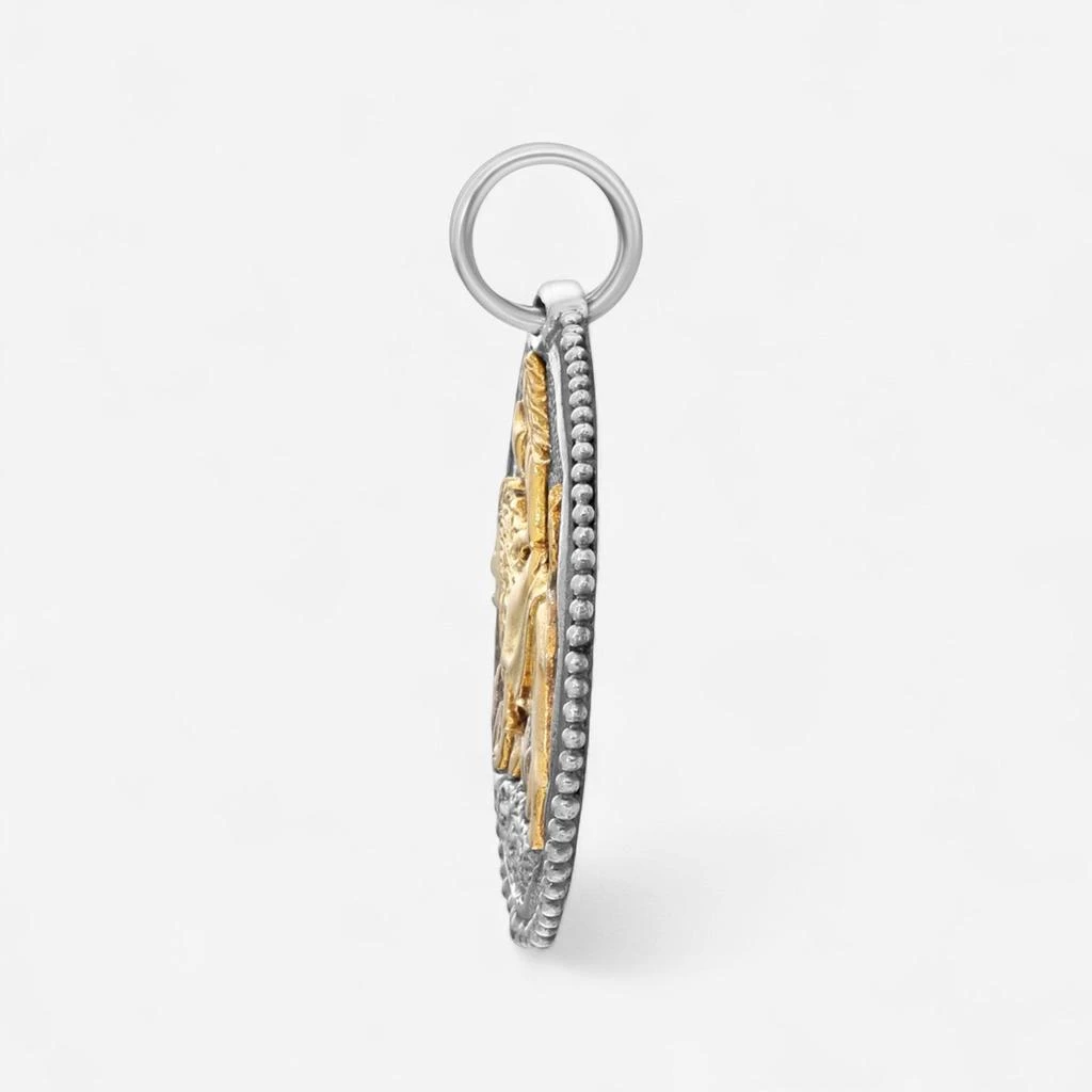 Konstantino Konstantino Zodiac Leo Sterling Silver & 18K Yellow Gold Carved Pendant MEKJ627-130 3