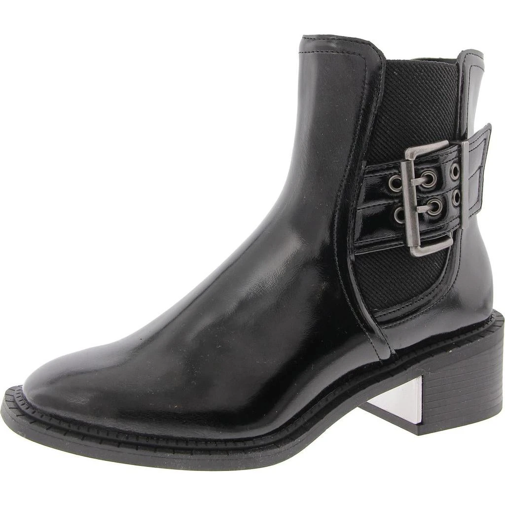 BCBG BOVEE Womens Buckle Manmade Motorcycle Boots 1