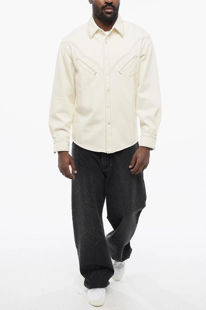Kenzo Kenzo Denim WESTERN Shirt with Embroidered Logo 4