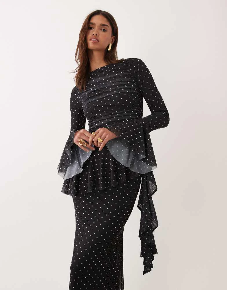 knee length dresses for ladies be right there mesh dress // polka dot *zoco exclusive* – shop zoco main image 0