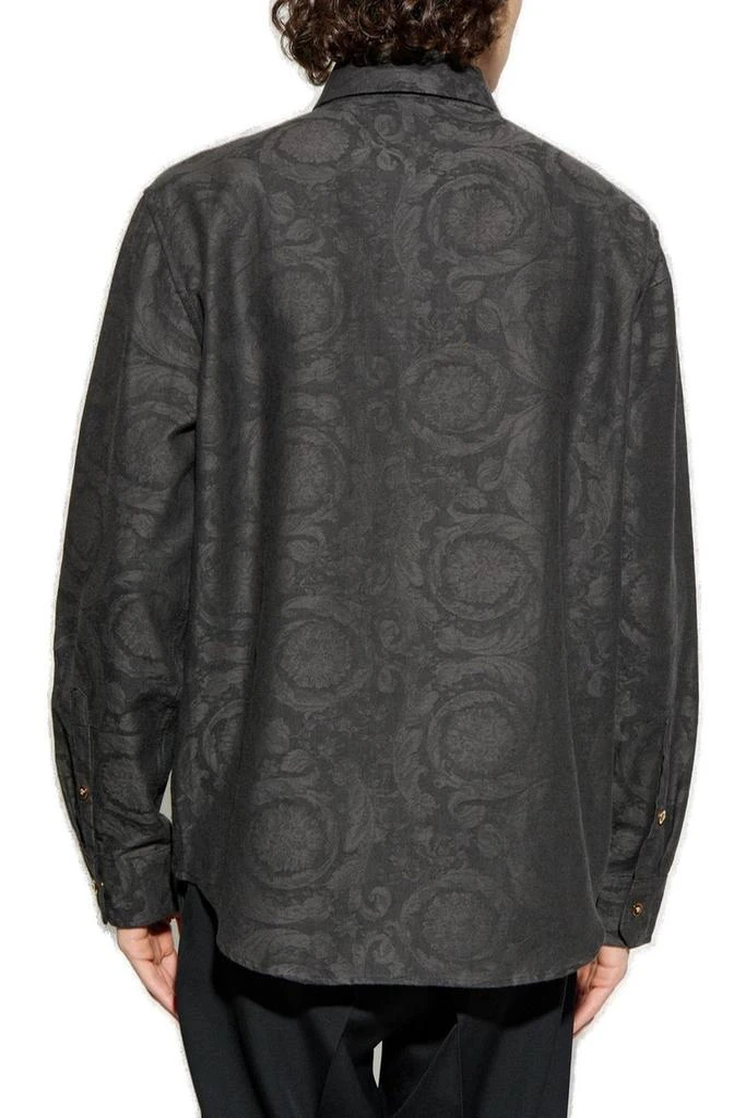 Versace Versace Pattern-Jacquard Long-Sleeved Shirt 3