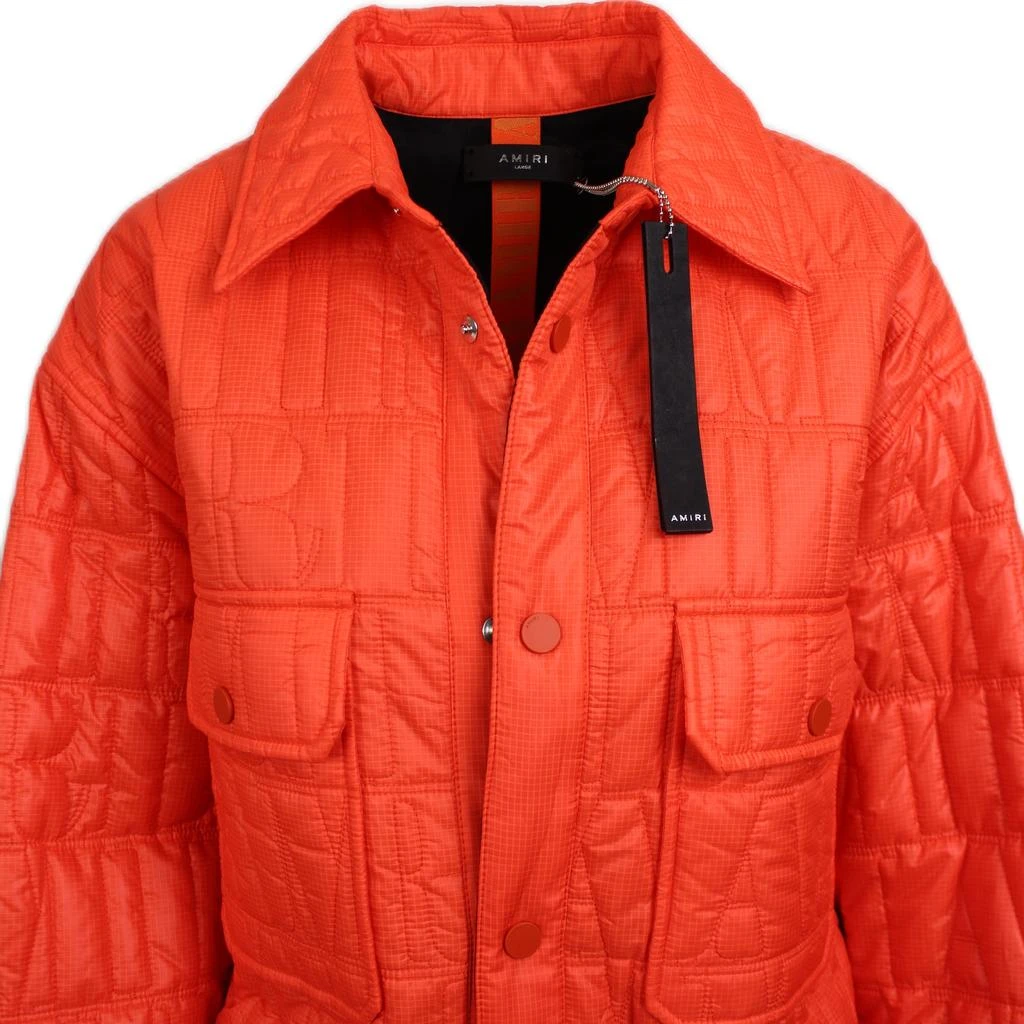 AMIRI Quilted Logo Over Shirt - Orange 4