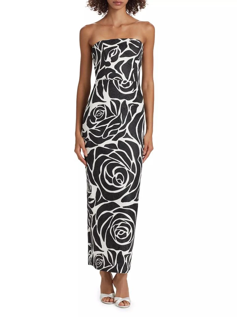Milly Orion Rose Strapless Cocktail Dress 3