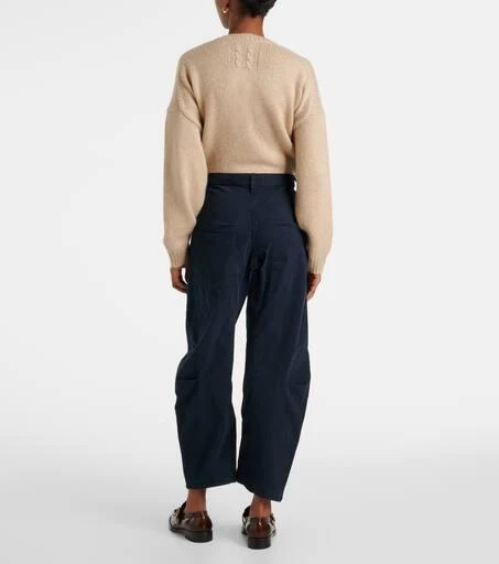 Nili Lotan Shon cotton twill barrel-leg pants 3