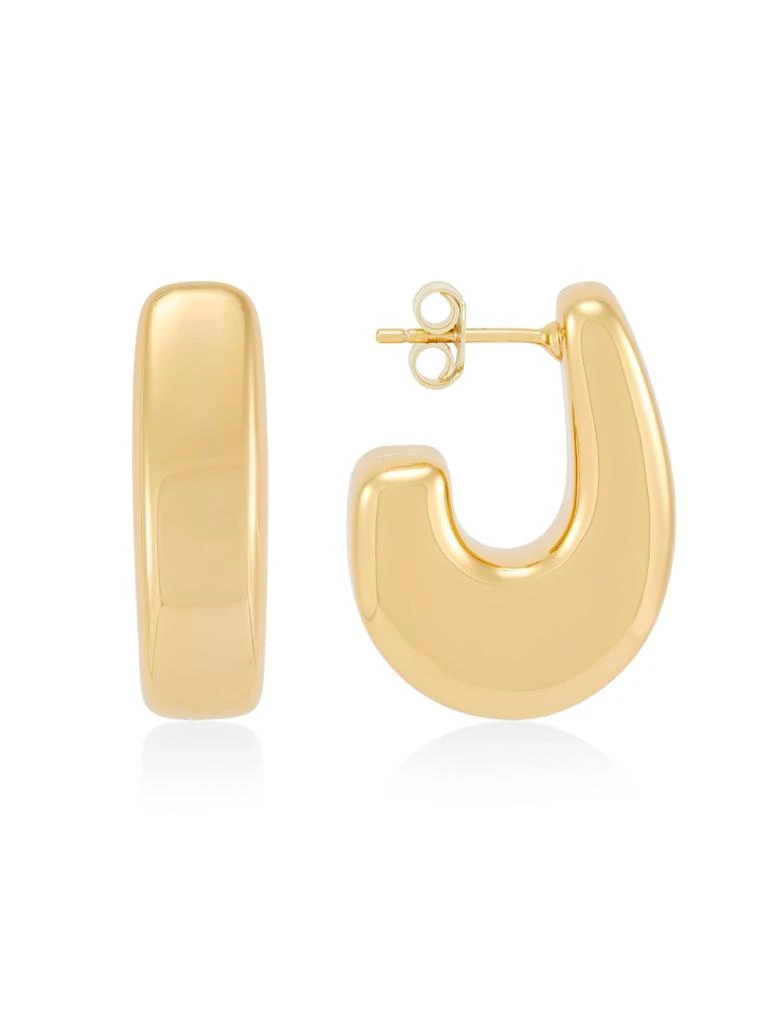 Saks Fifth Avenue 18K Goldplated Sterling Silver Chunky Hoop Earrings