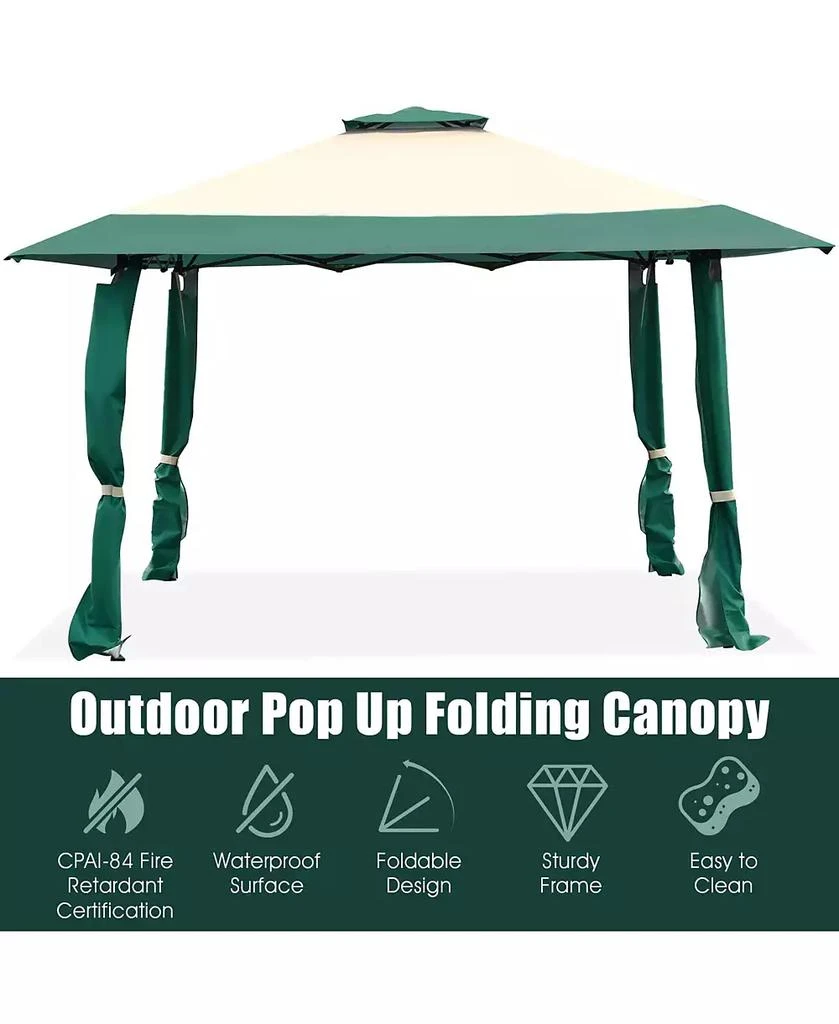 Costway 13'x13' Gazebo Canopy Shelter Awning Tent Patio Garden 4